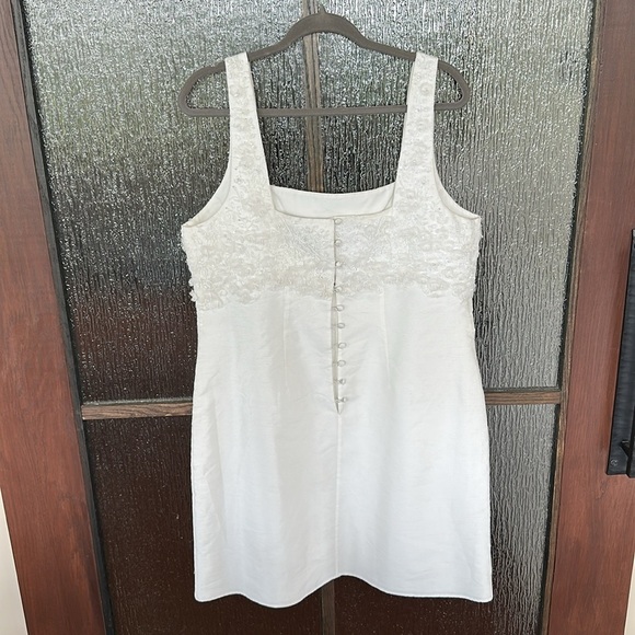 BHLDN Meadow Embellished Square-Neck Mini Dress - size 16 - Picture 12 of 12